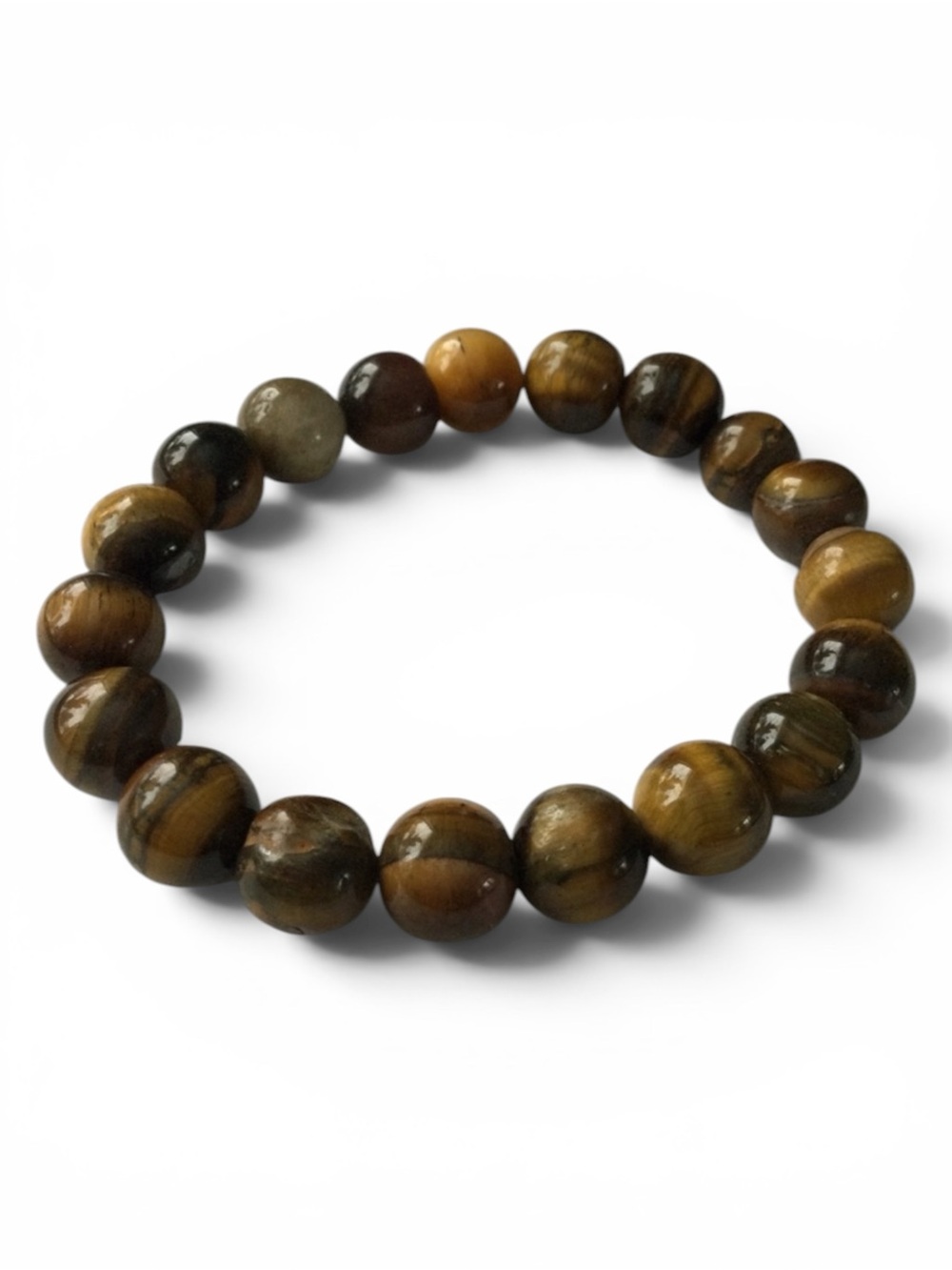 Handmade Tiger’s Eye Stretch Bracelet, 8mm Natural Stone, Fits 6.5–7" Wrist - Picture 6 of 10